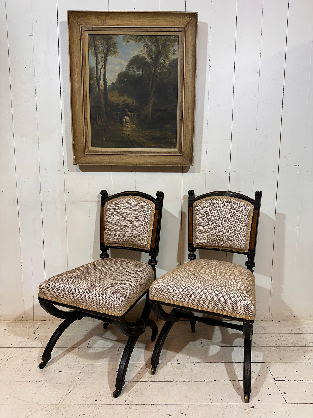 Pair of Antique Aesthetic Movement Bedroom Chairs