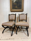 Pair of Antique Aesthetic Movement Bedroom Chairs