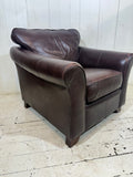 Distressed Leather Hotel Lounge Chair