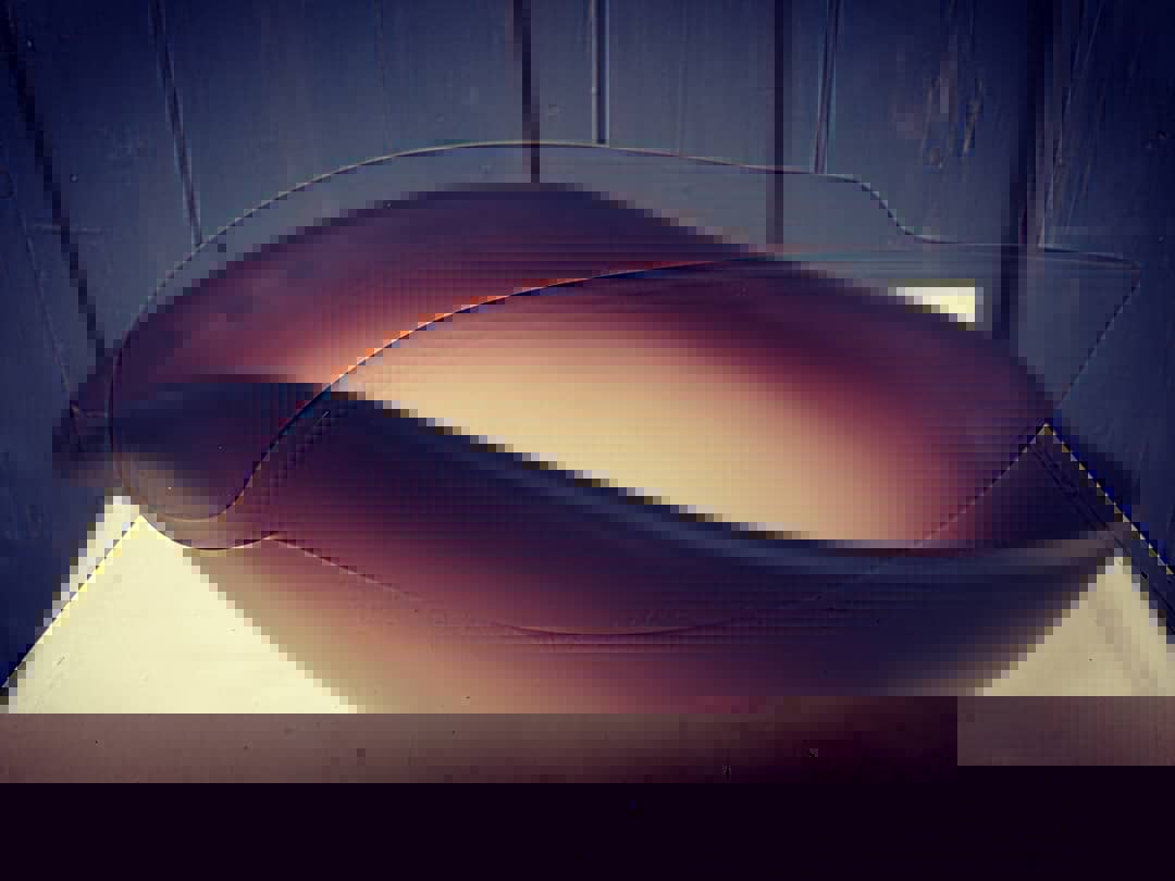 1950's Italian Handmade Smoked Glass Bowl