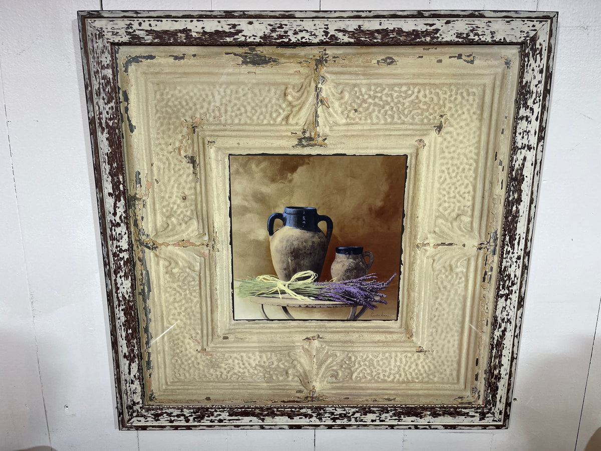 Wooden Distressed Frame with Artist Print