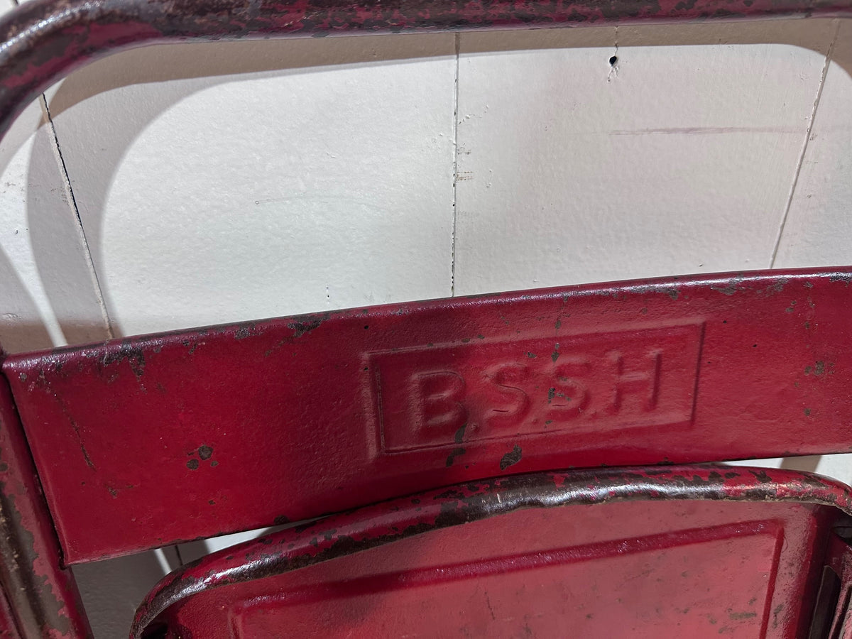 WW2 Folding Mess Chair – Distressed Red Finish
