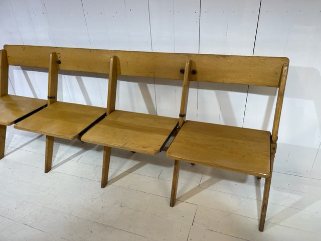 Fabulous Vintage Folding Church Chairs, 1950's