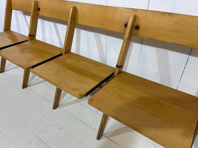 Fabulous Vintage Folding Church Chairs, 1950's