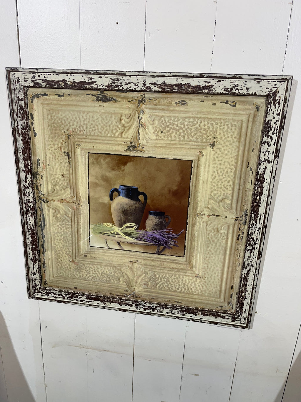 Wooden Distressed Frame with Artist Print