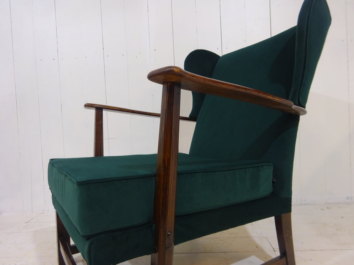 Early 1900's Country House Wing Back Armchair