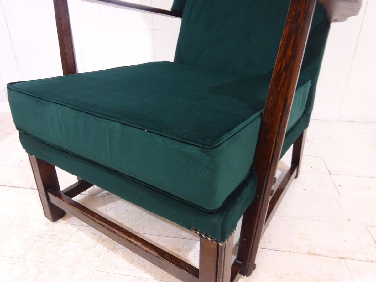 Early 1900's Country House Wing Back Armchair
