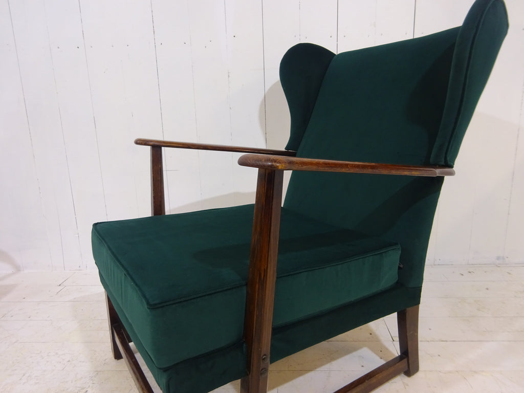 Early 1900's Country House Wing Back Armchair