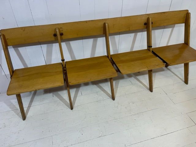 Fabulous Vintage Folding Church Chairs, 1950's