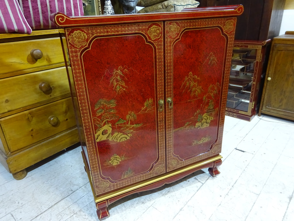 Retro Chinese Lacquered Cabinet