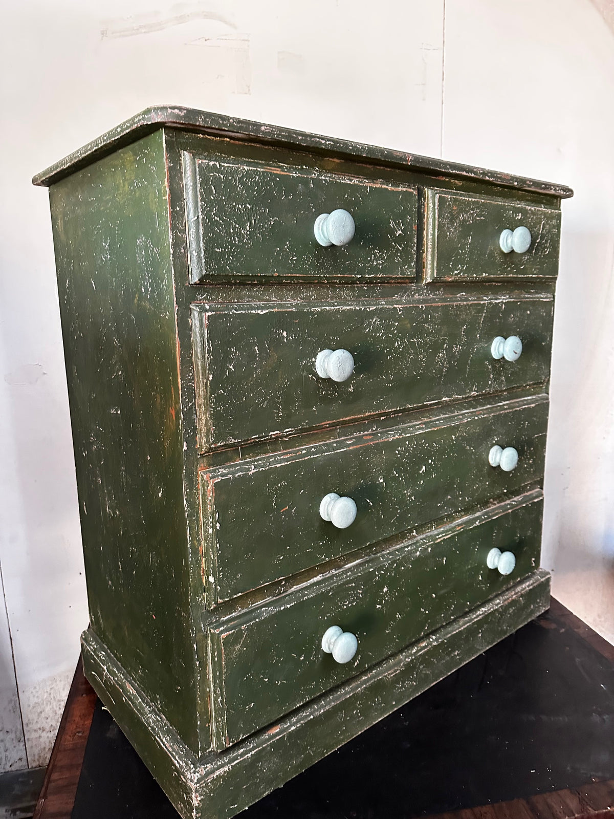 Retro Chest of Drawers in a Distressed Painted Finish