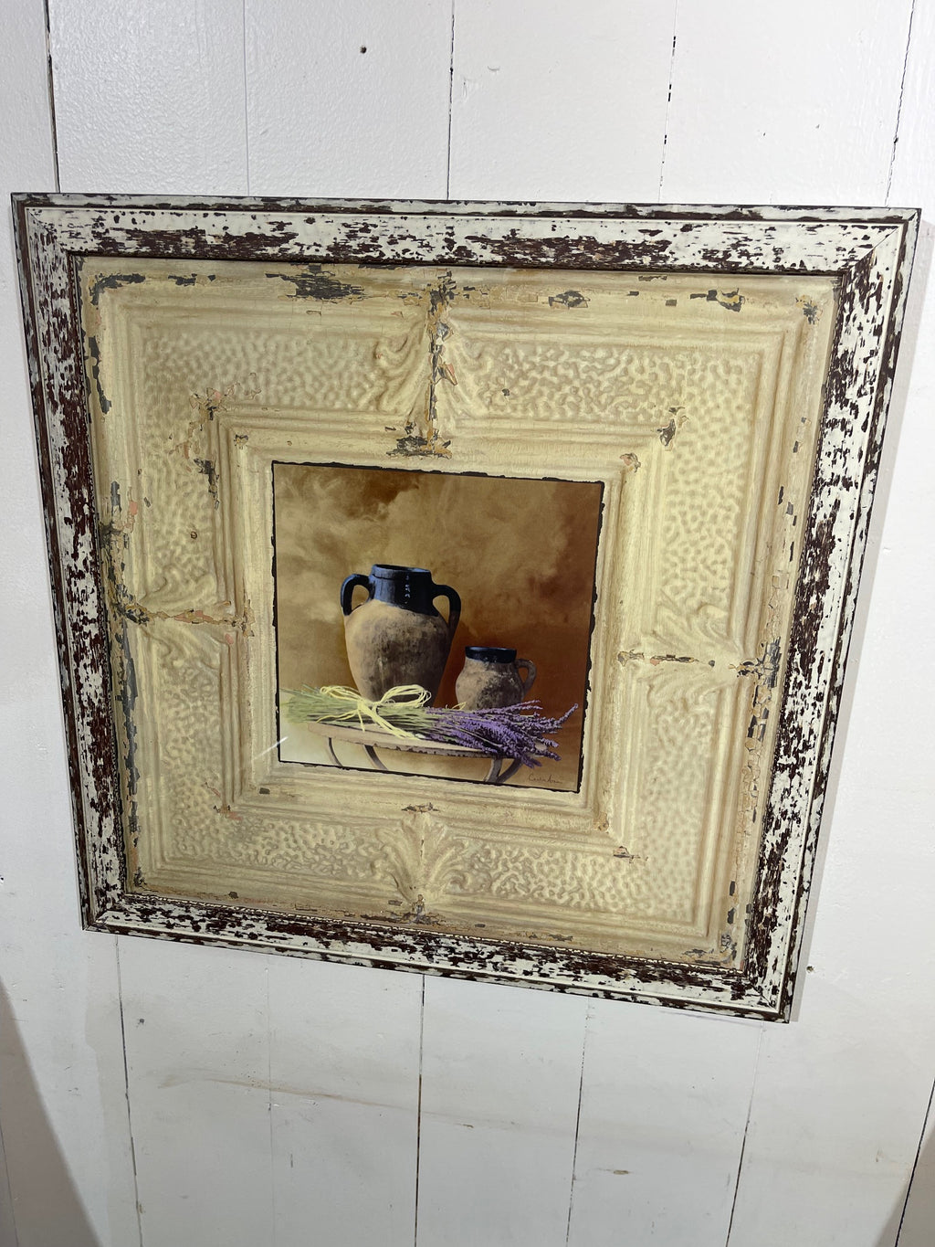 Wooden Distressed Frame with Artist Print