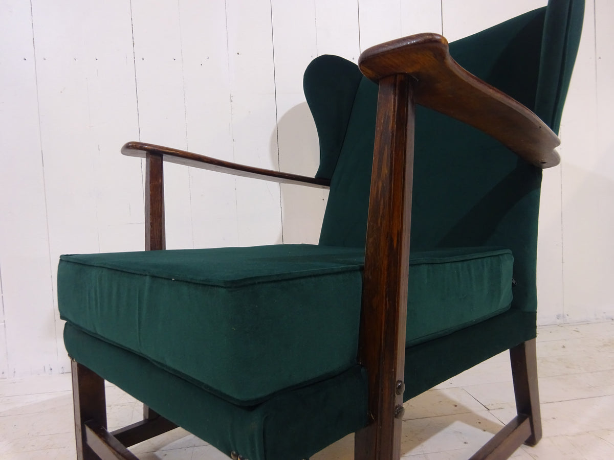Early 1900's Country House Wing Back Armchair