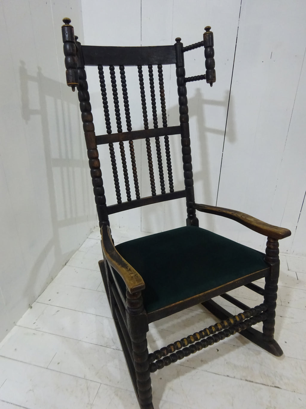 Early 19th Century Lancashire Bobbin Rocking Chair