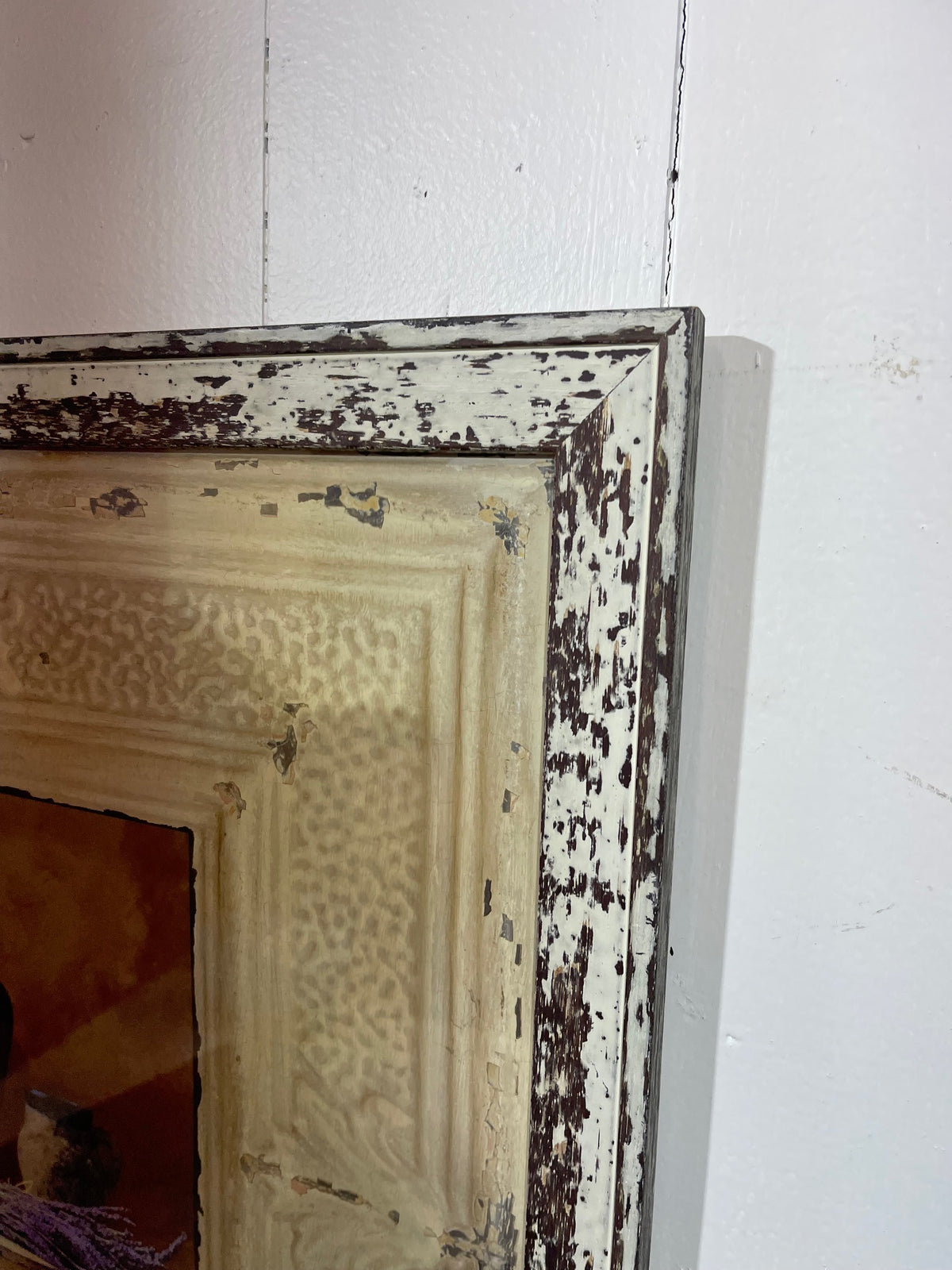 Wooden Distressed Frame with Artist Print