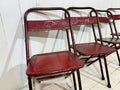 WW2 Folding Mess Chair – Distressed Red Finish
