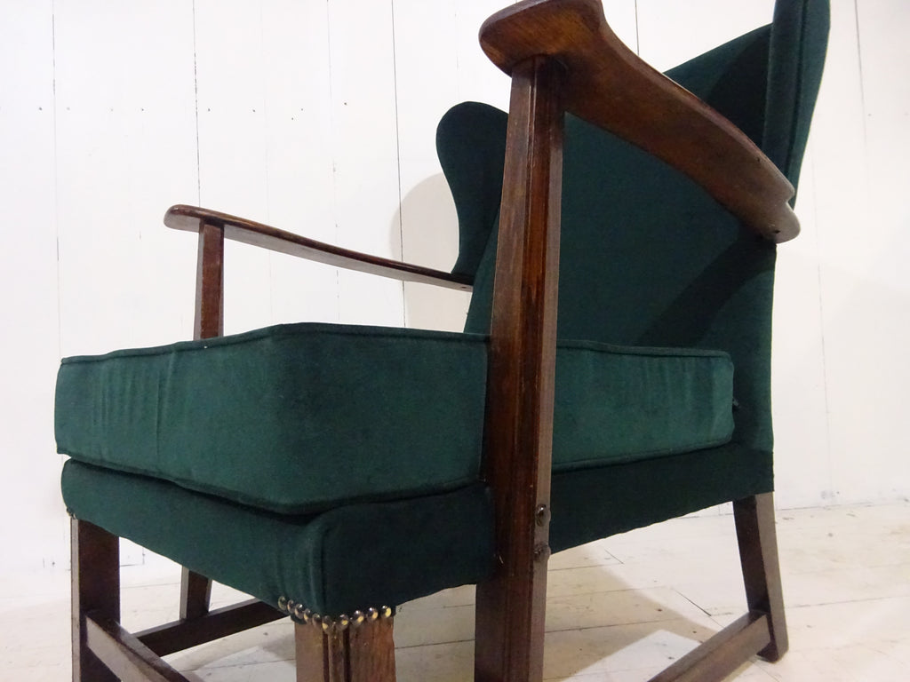 Early 1900's Country House Wing Back Armchair