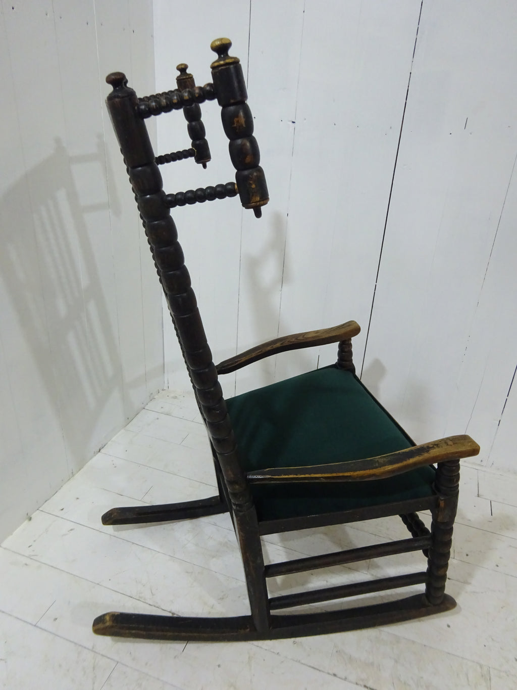 Early 19th Century Lancashire Bobbin Rocking Chair