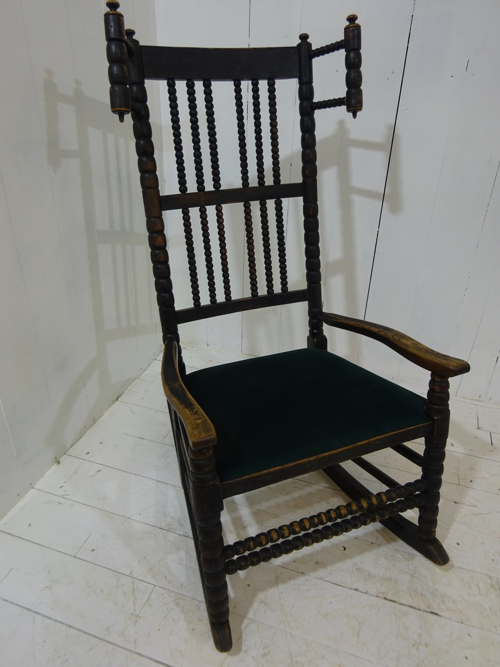 Early 19th Century Lancashire Bobbin Rocking Chair