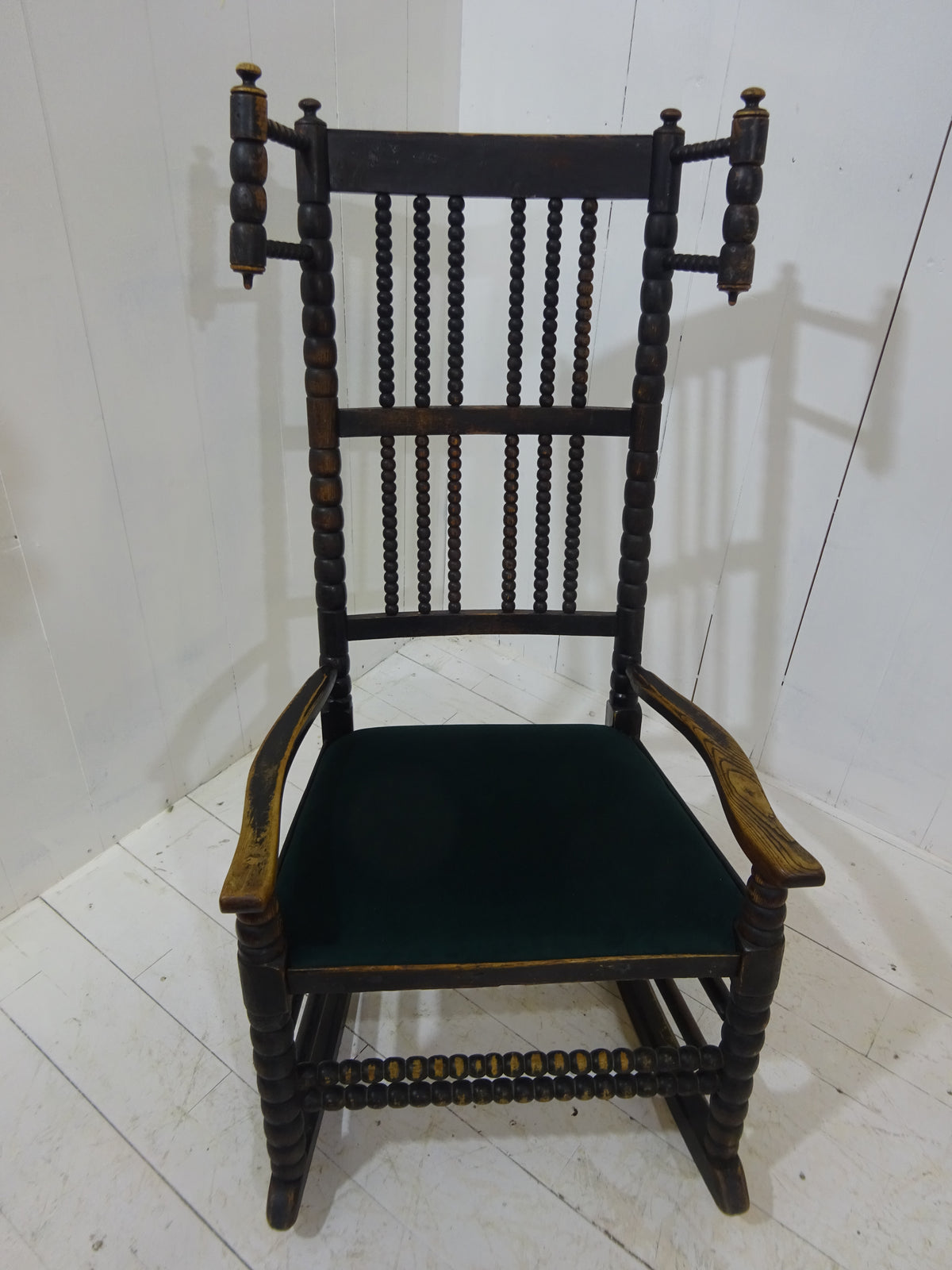 Early 19th Century Lancashire Bobbin Rocking Chair