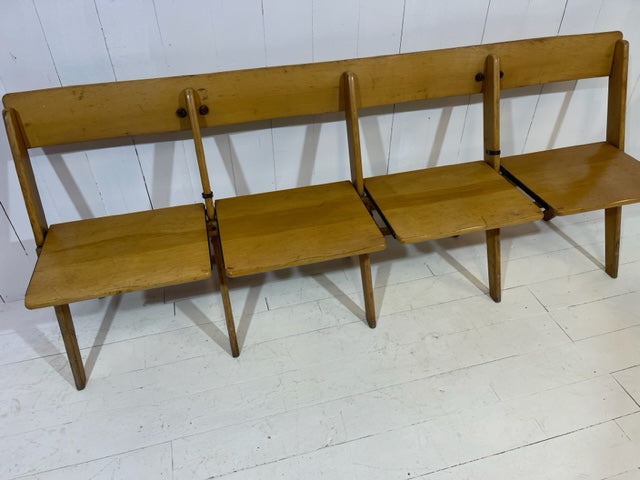 Fabulous Vintage Folding Church Chairs, 1950's