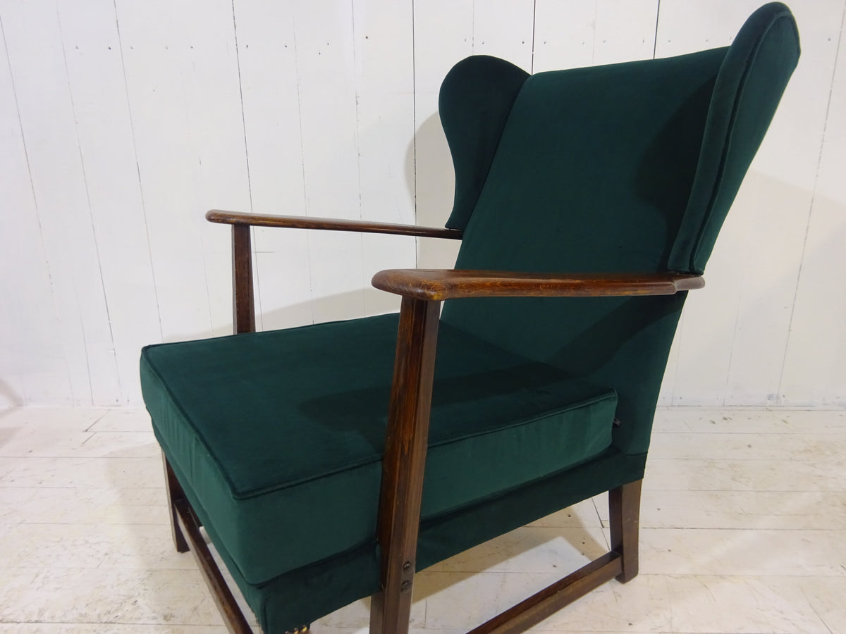 Early 1900's Country House Wing Back Armchair