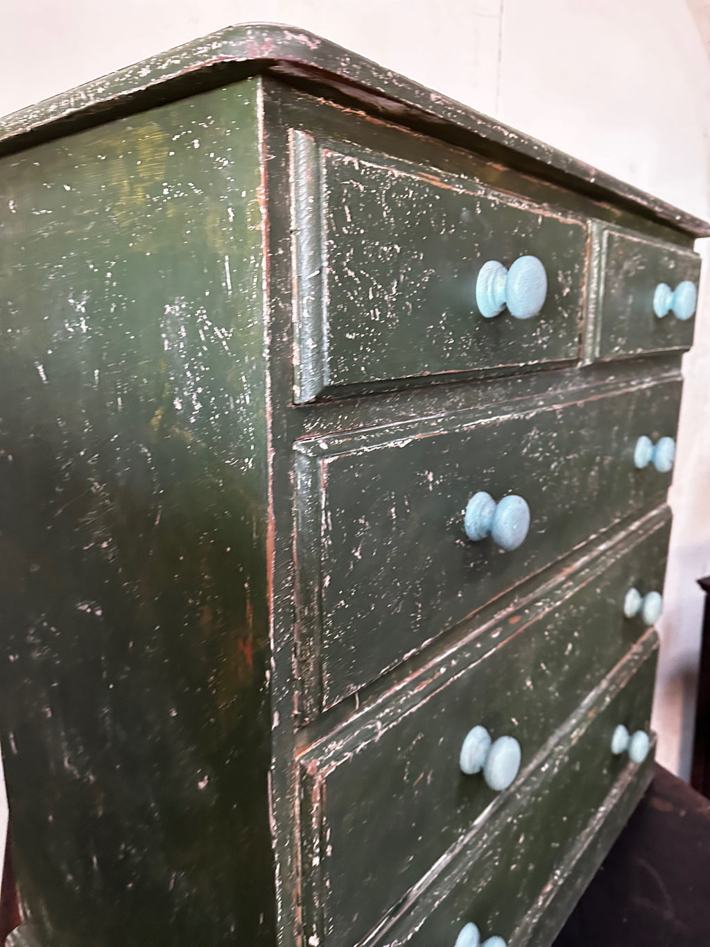 Retro Chest of Drawers in a Distressed Painted Finish