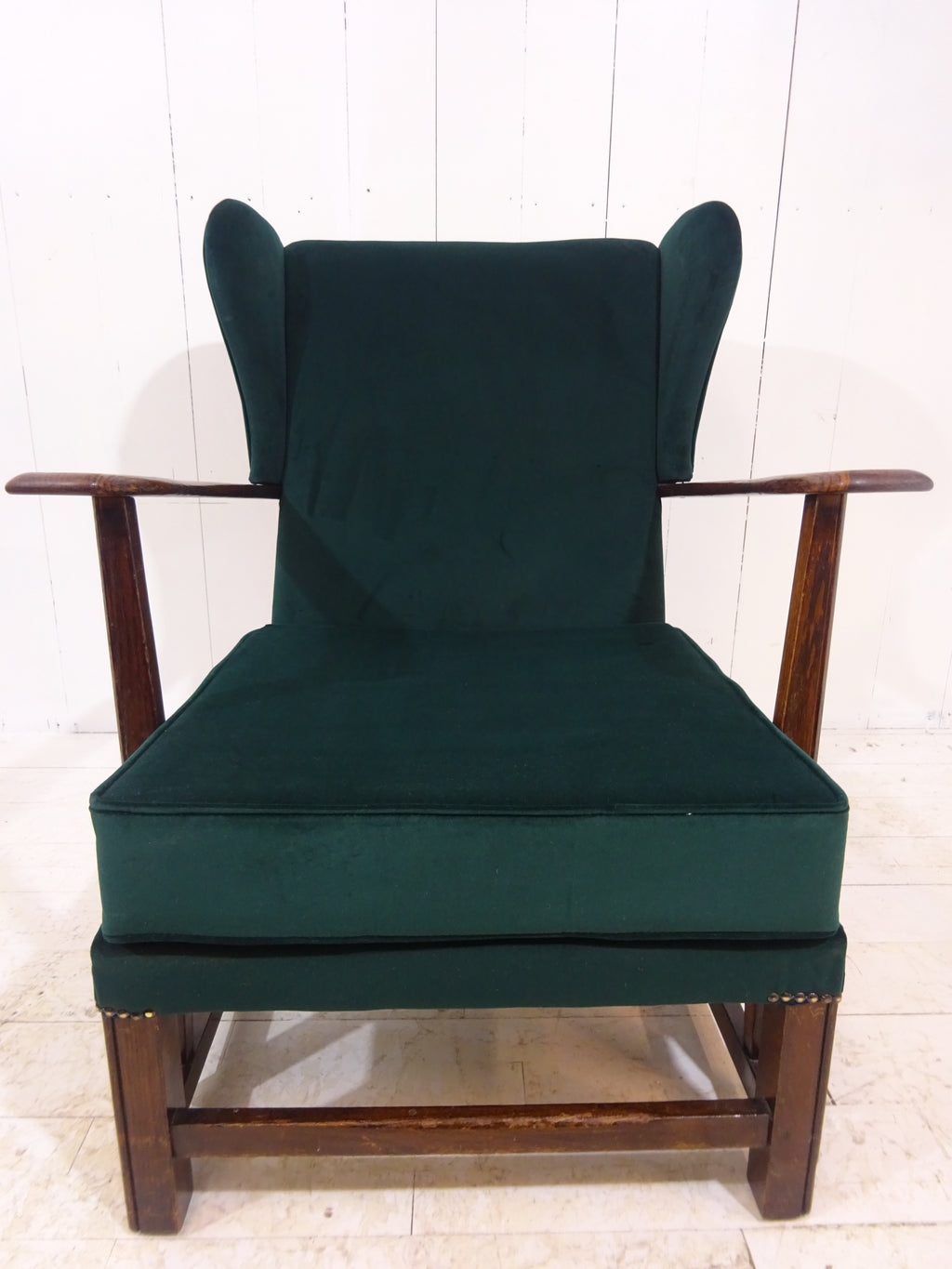 Early 1900's Country House Wing Back Armchair