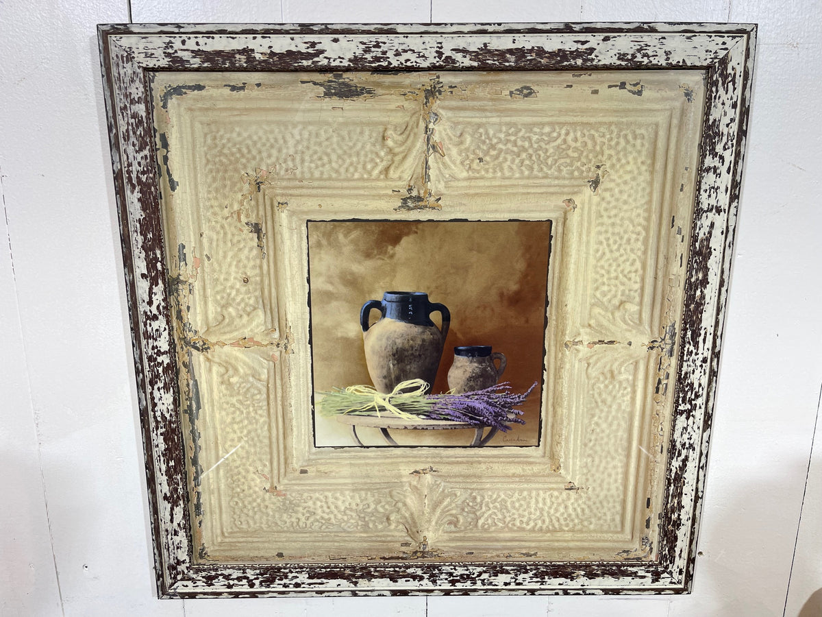 Wooden Distressed Frame with Artist Print