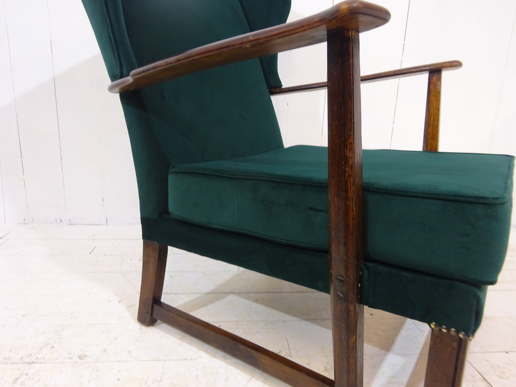 Early 1900's Country House Wing Back Armchair