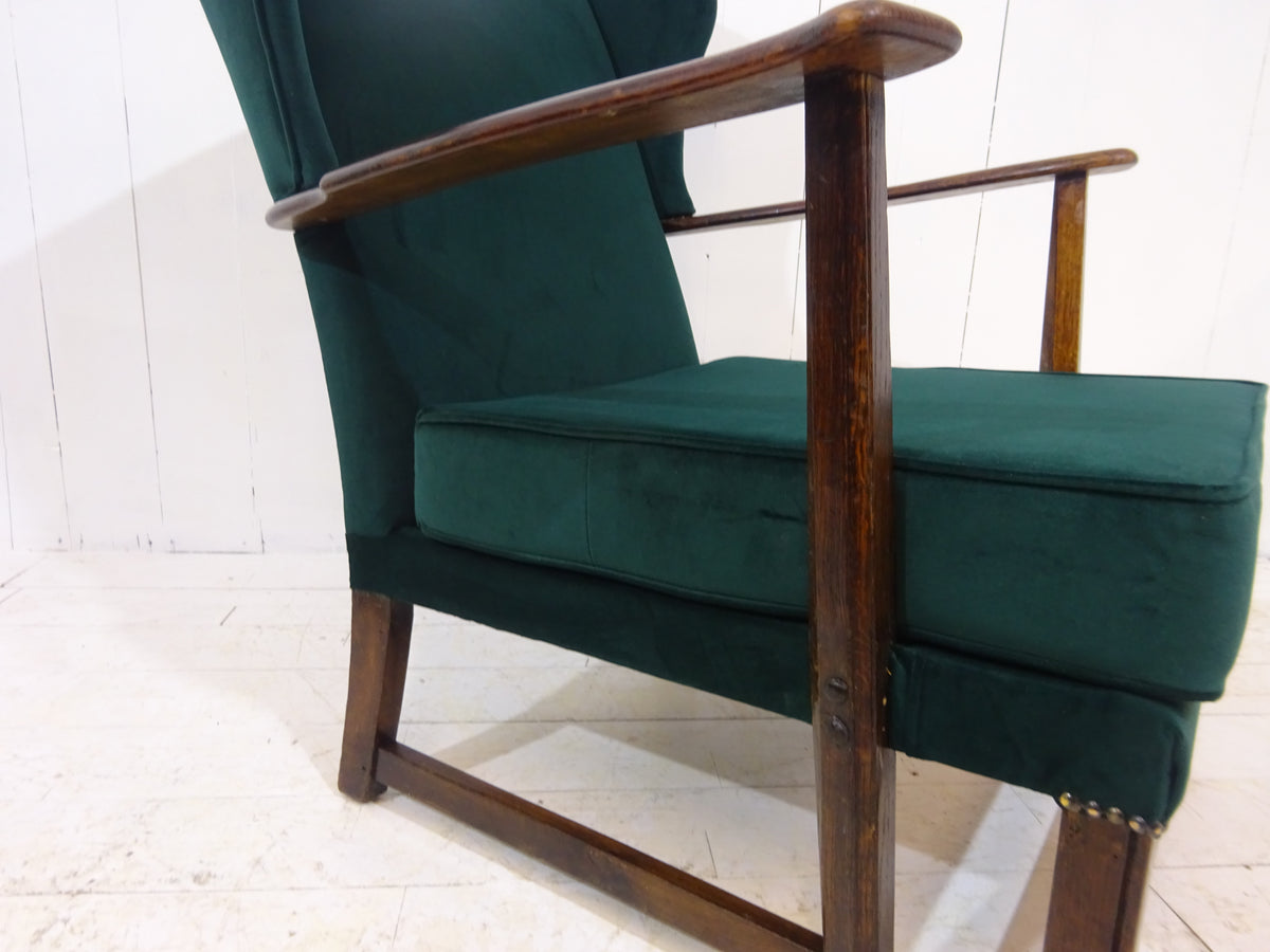 Early 1900's Country House Wing Back Armchair