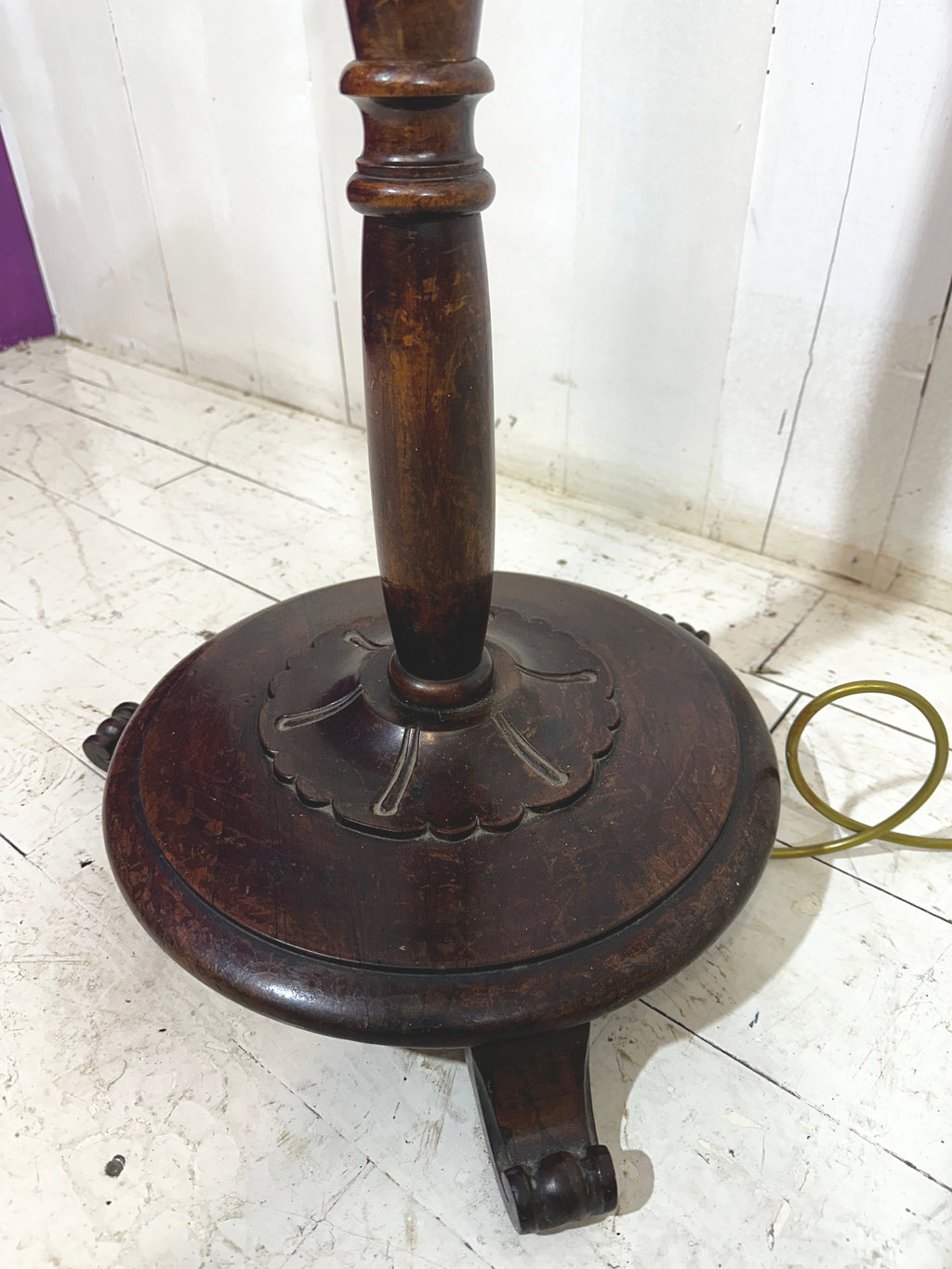 Mahogany Victorian Standard Lamp