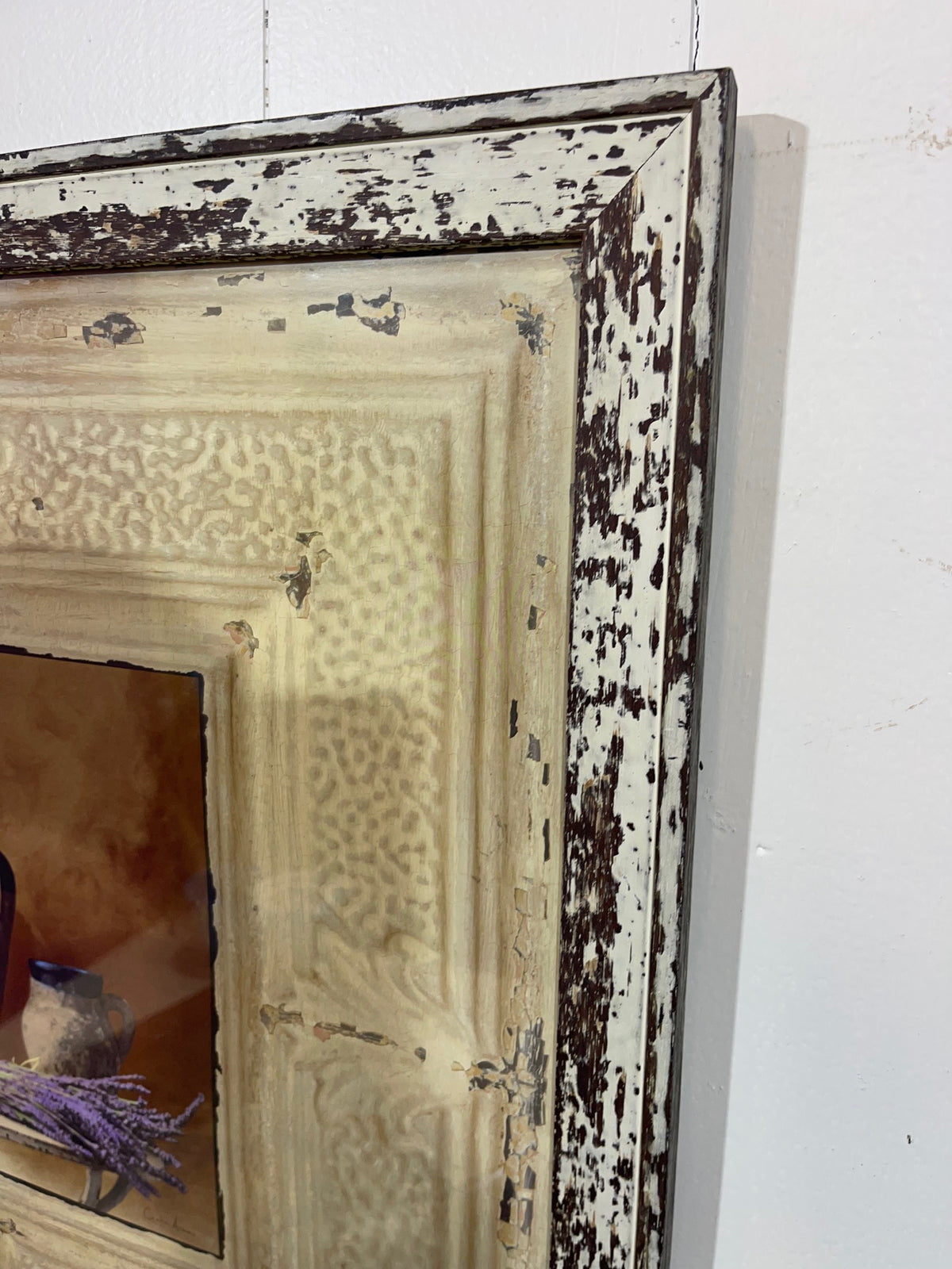 Wooden Distressed Frame with Artist Print
