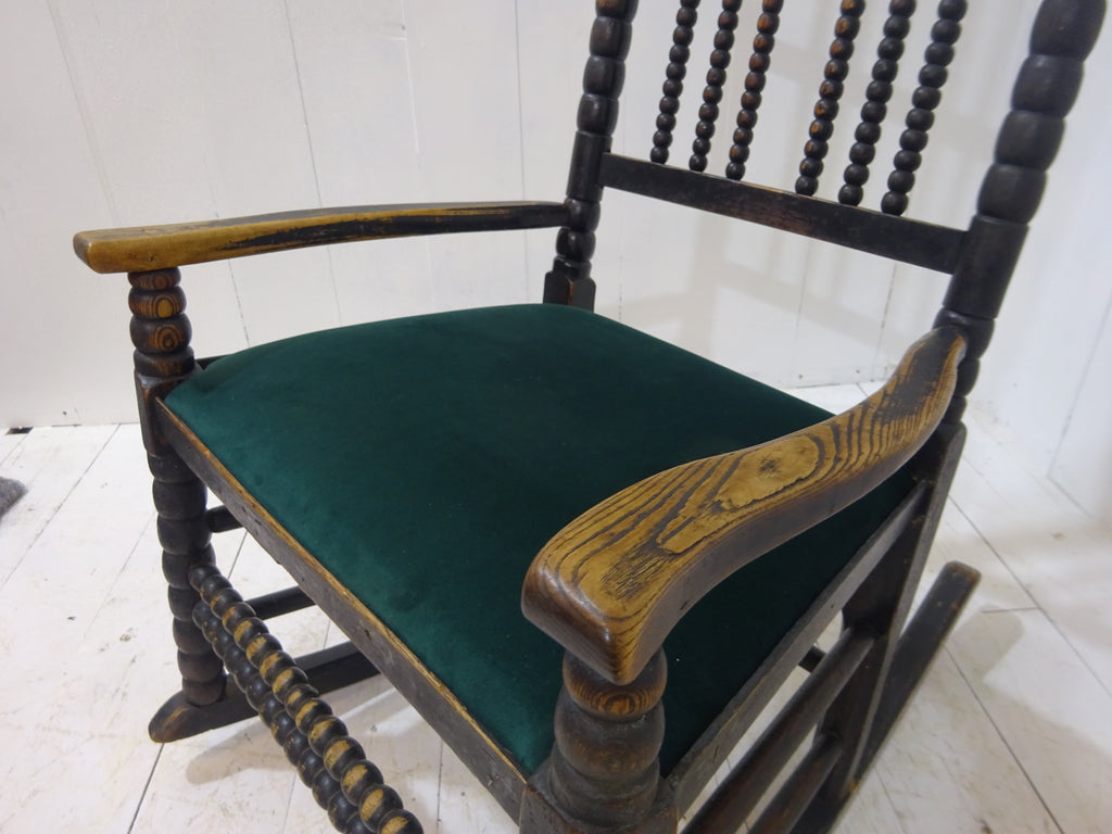 Early 19th Century Lancashire Bobbin Rocking Chair