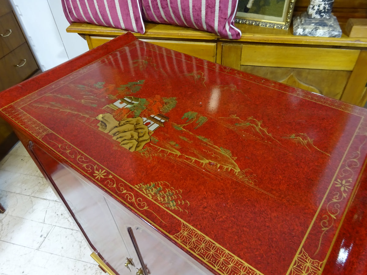 Retro Chinese Lacquered Cabinet