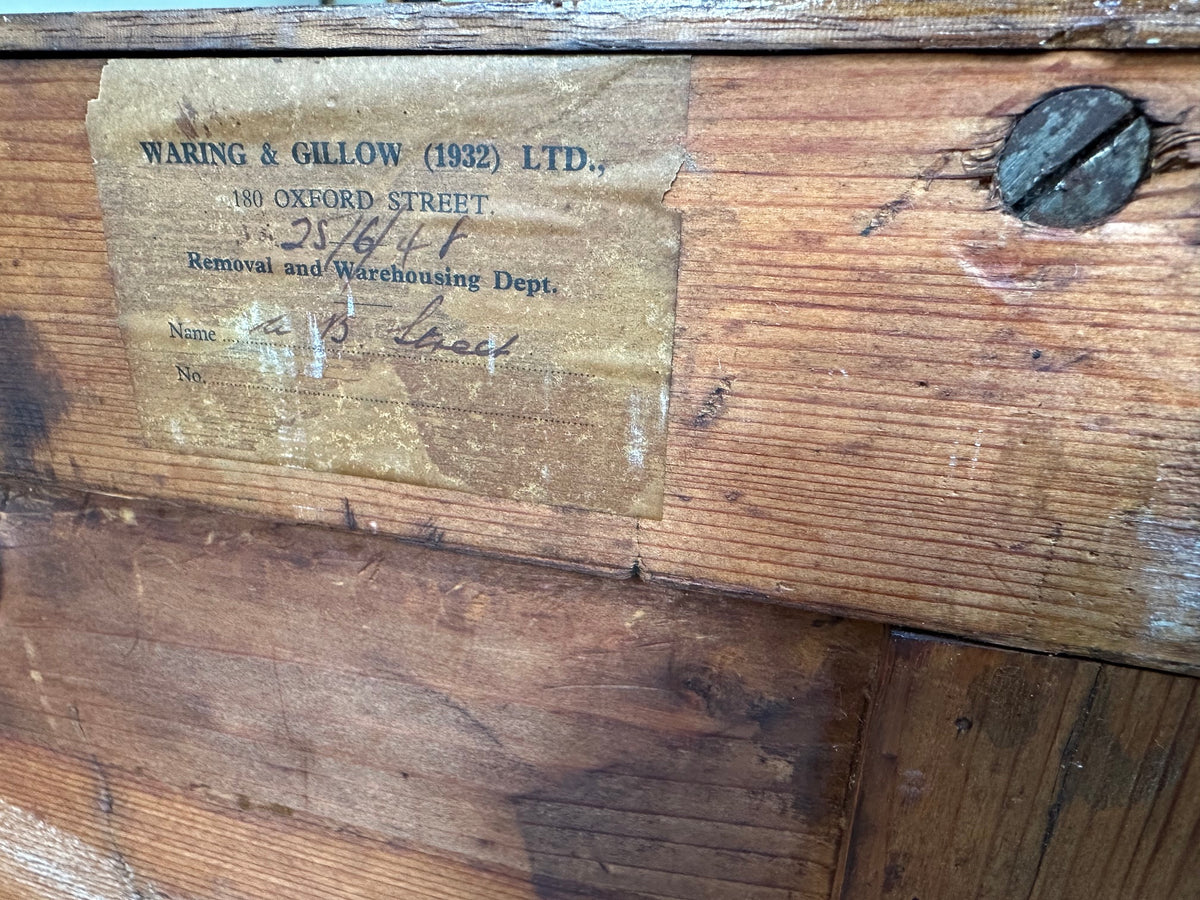 Mahogany Adjustable Shelf Bookcase by Waring & Gillow