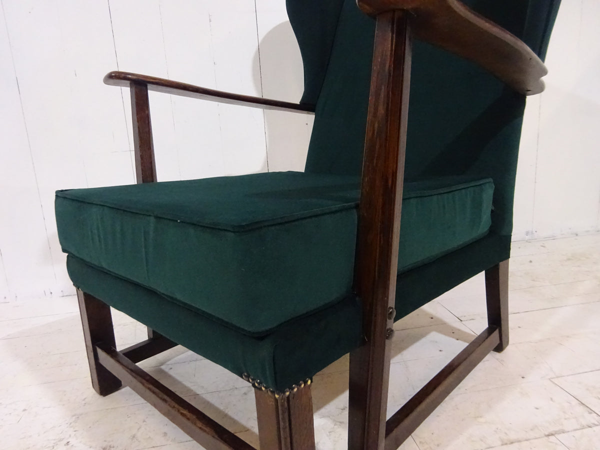 Early 1900's Country House Wing Back Armchair