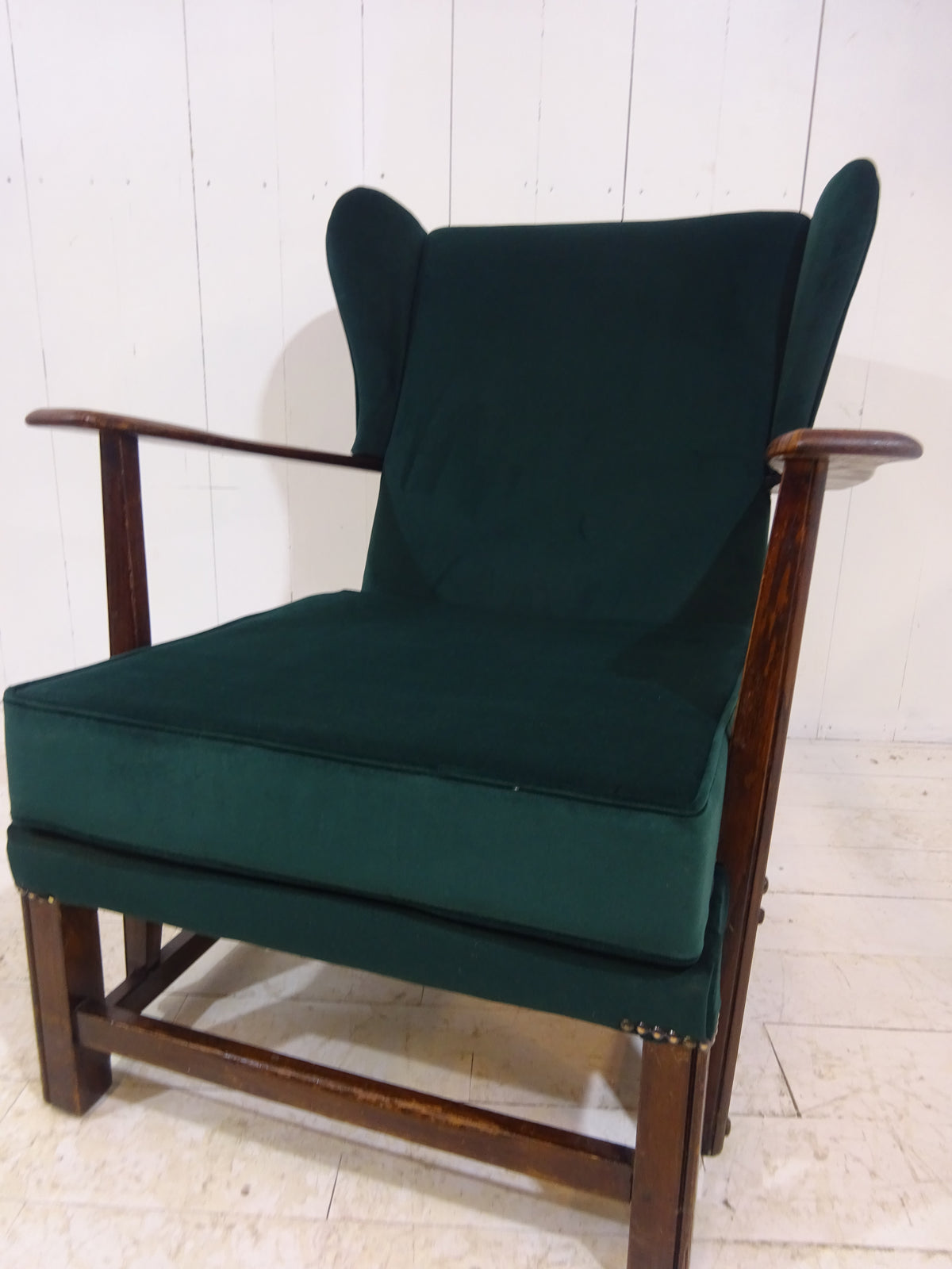 Early 1900's Country House Wing Back Armchair