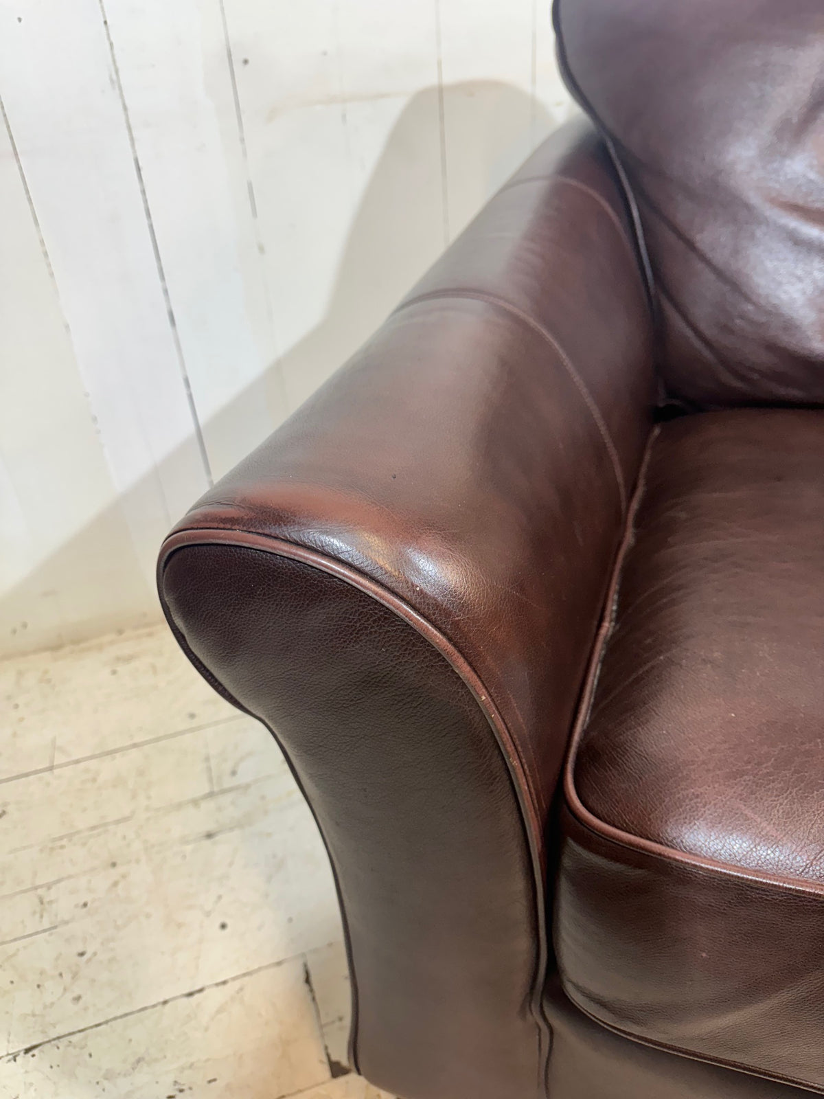 Distressed Leather Hotel Lounge Chair